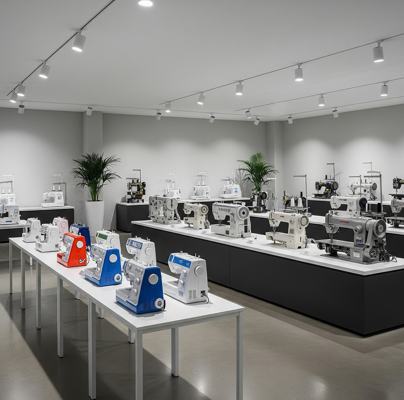 Showroom de máquinas de costura